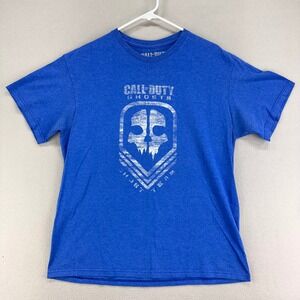 Call Of Duty Ghosts T-Shirt Mens L‎ Blue Short Sleeve Crewneck